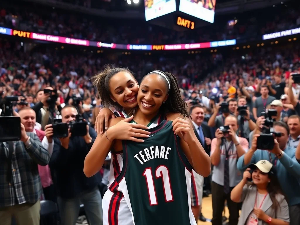 Angel Reese Celebrates Atlanta Dream's Draft of Center Madina Okot at No. 13