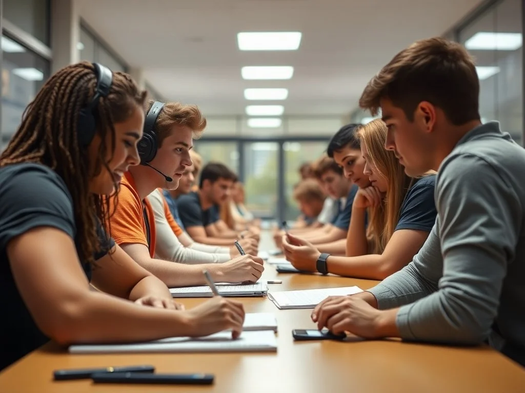 Central Arizona College gamers log in between classes