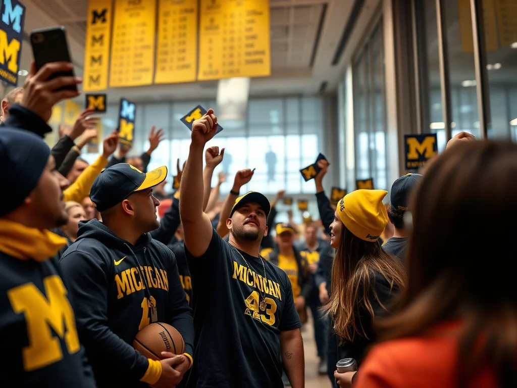Fans welcome Michigan hoops champions back to Crisler Center