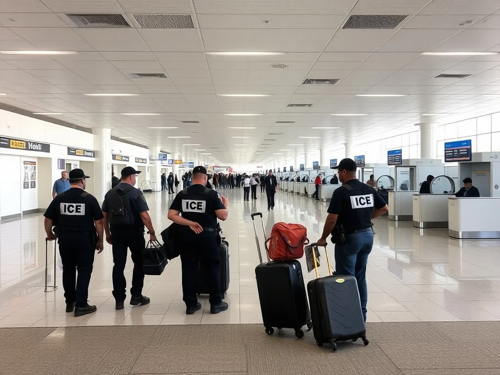 ICE agents leaving Philadelphia International Airport