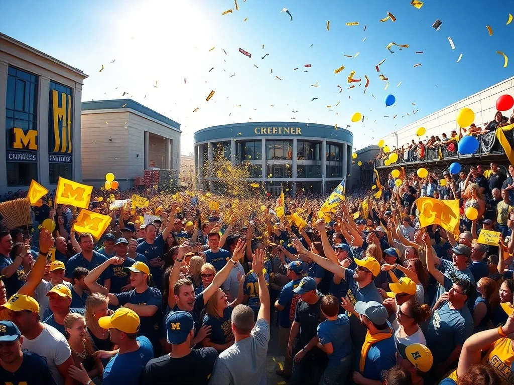 Live updates: Michigan fans gather to celebrate men's basketball championship