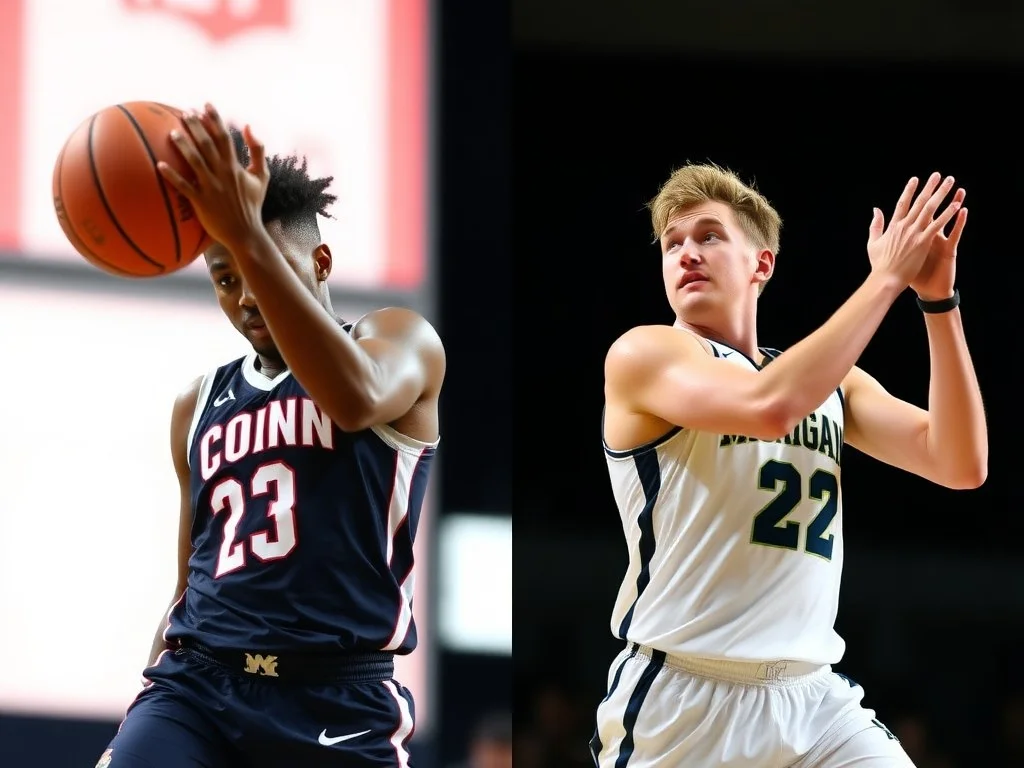 UConn’s Solo Ball, Michigan’s Yaxel Lendeborg both dealing with injuries heading into title game