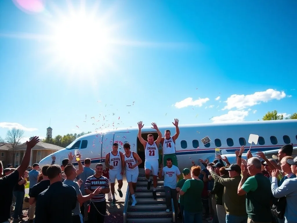 WATCH: Michigan Basketball team returns to Ann Arbor as national champions