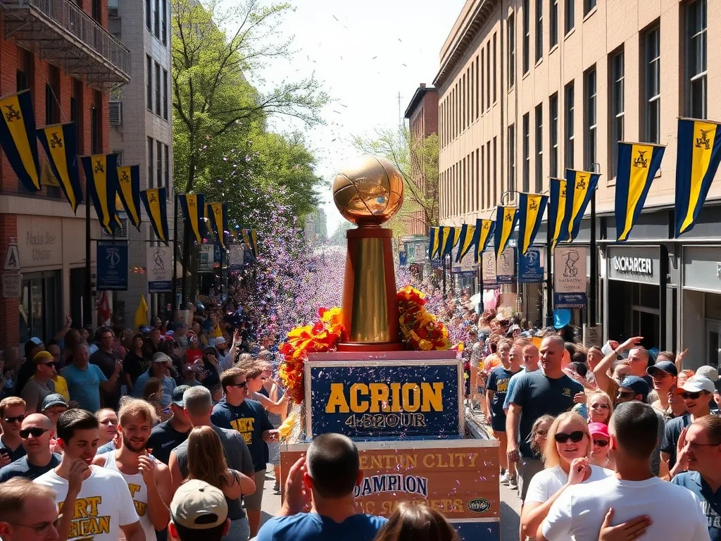 Will Michigan basketball championship celebration tomorrow be on TV?